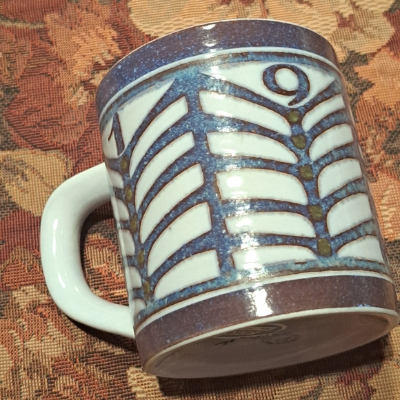 ROYAL COPENHAGEN 1970 Annual Mug 3” Blue Fajance - Picture 3 of 5
